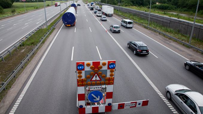 Materiel - Skiltetrailer Ulykke